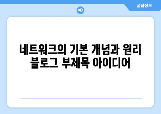 네트워크의 기본 개념과 원리