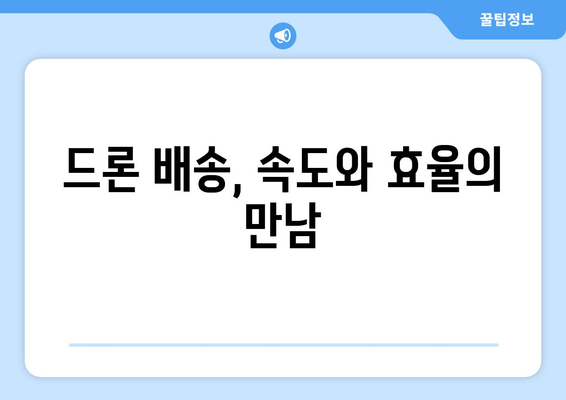 드론 기술이 물류 산업에 미치는 영향